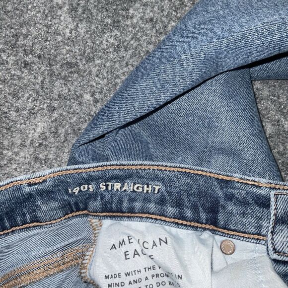 American Eagle Jeans Womens Size 24 Blue 90's Straight - Picture 8 of 11